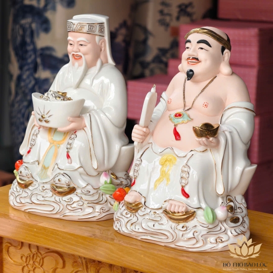 [A9] Tượng Thần Tài Thổ Địa Bằng Sứ Đức Hóa Nhập Khẩu Cao Cấp 2 cỡ
