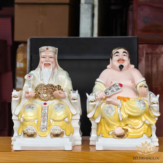 [A6] Tượng Thần Tài Thổ Địa Bằng Sứ Đức Hóa Nhập Khẩu Cao Cấp 2 cỡ