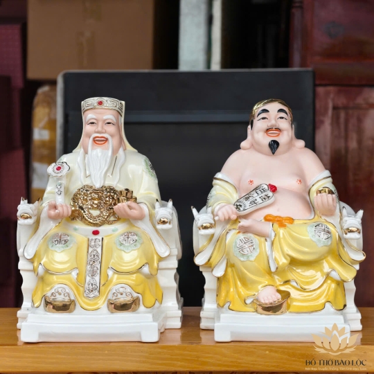 [A6] Tượng Thần Tài Thổ Địa Bằng Sứ Đức Hóa Nhập Khẩu Cao Cấp 2 cỡ