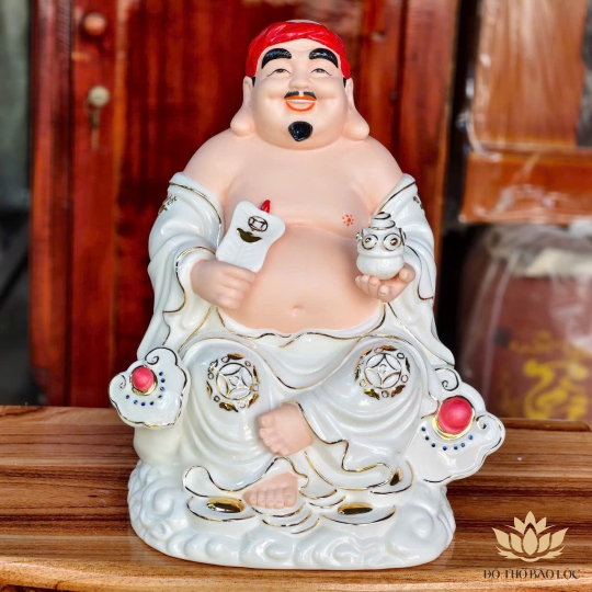 [C13] Tượng Thần Tài Thổ Địa Bằng Sứ Đức Hóa Nhập Khẩu Cao Cấp – TRẮNG