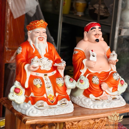 [C13] Tượng Thần Tài Thổ Địa Bằng Sứ Đức Hóa Nhập Khẩu Cao Cấp – ĐỎ