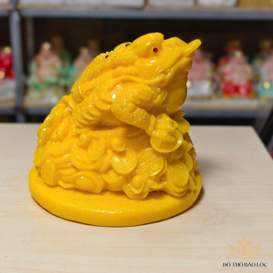 Tượng Thiềm Thừ Phong Thủy – Cóc Để Bàn Thờ Chiêu Tài Lộc cao 20cm