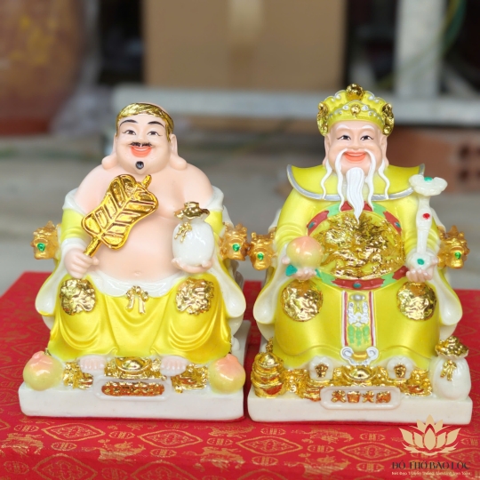 [6 inch] Tượng Thần Tài Thổ Địa đá Việt Nam Phú Quý cao 16cm