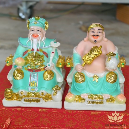 [6 inch] Tượng Thần Tài Thổ Địa đá Việt Nam Phú Quý cao 16cm