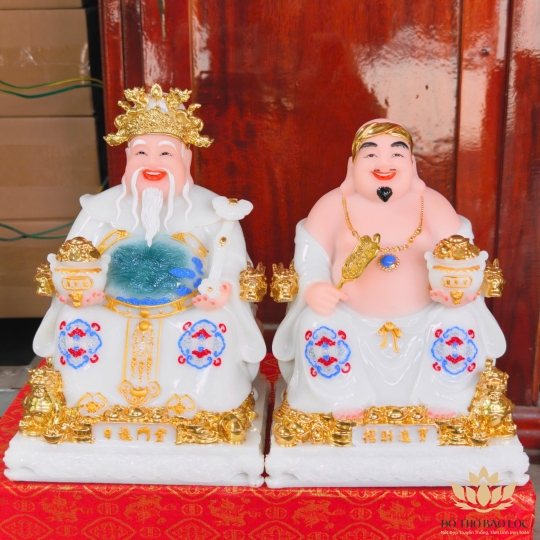 Tượng Thần Tài Thổ Địa Đá Nhập Mẫu Phú Quý Rồng (4 cỡ: 7inch, 8inch, 10inch, 12inch) – MẪU GẤM