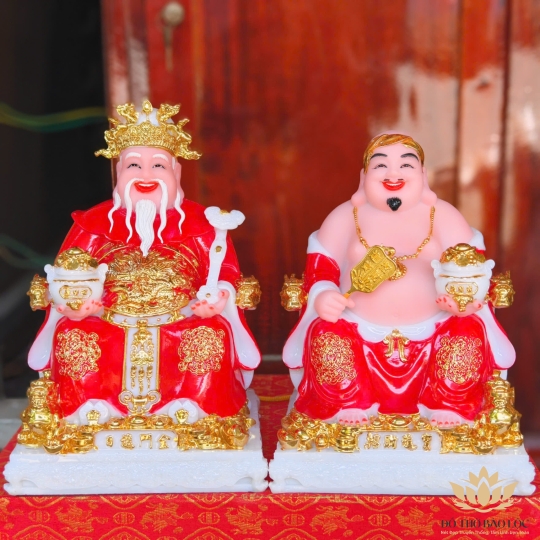 Tượng Thân Tài Thổ Địa Đá Nhập Mẫu Phú Quý Rồng (3 cỡ: 8inch, 10inch, 12inch)