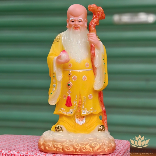 [12inch] Tượng Phúc Lộc Thọ bằng đá Việt Nam cầu bình an tài lộc cao 31cm ( Bộ Tam Đa)