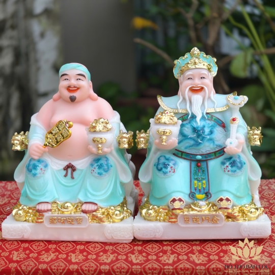 Tượng Thần Tài Thổ Địa Phú Quý rồng đá Việt Nam cao cấp cao 20cm 