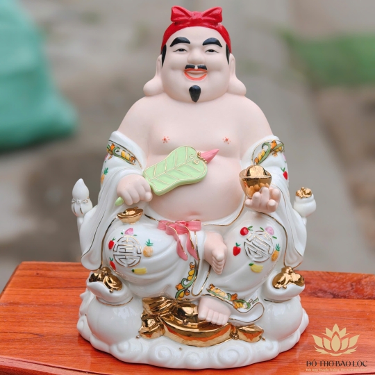 Tượng Thần Tài Thổ Địa sứ đức hóa cao cao cấp nhiều kích cỡ (4 màu: Đỏ, Xanh, Vàng, Trắng)