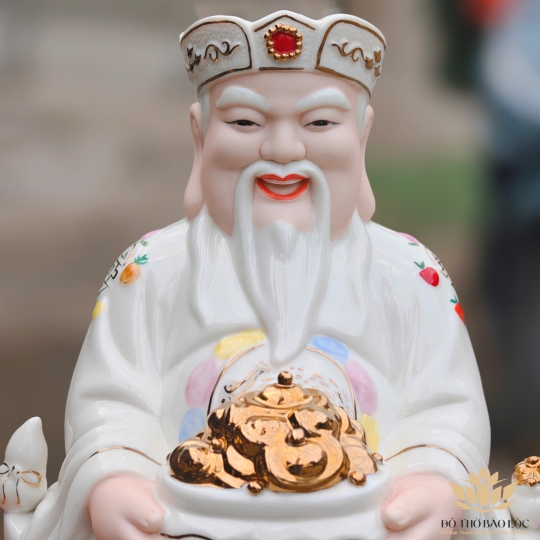 Tượng Thần Tài Thổ Địa sứ đức hóa cao cao cấp nhiều kích cỡ (4 màu: Đỏ, Xanh, Vàng, Trắng)