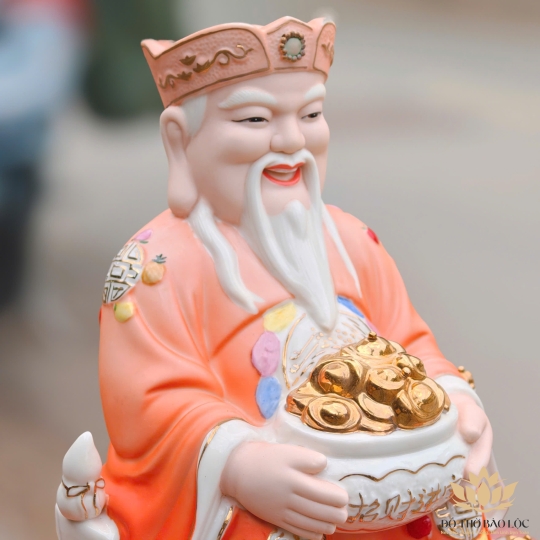 Tượng Thần Tài Thổ Địa sứ đức hóa cao cao cấp nhiều kích cỡ (4 màu: Đỏ, Xanh, Vàng, Trắng)