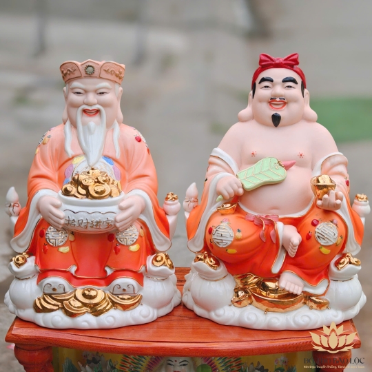 Tượng Thần Tài Thổ Địa sứ đức hóa cao cao cấp nhiều kích cỡ (4 màu: Đỏ, Xanh, Vàng, Trắng)