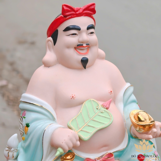 Tượng Thần Tài Thổ Địa sứ đức hóa cao cao cấp nhiều kích cỡ (4 màu: Đỏ, Xanh, Vàng, Trắng)