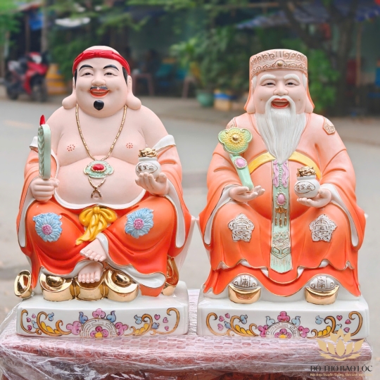 Tượng Thần Tài Thổ Địa sứ đức hóa cao cao cấp cao 31cm