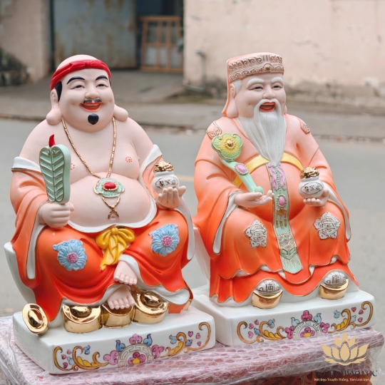 Tượng Thần Tài Thổ Địa sứ đức hóa cao cao cấp cao 31cm