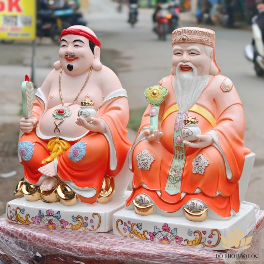 Tượng Thần Tài Thổ Địa sứ đức hóa cao cao cấp cao 31cm