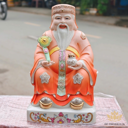 Tượng Thần Tài Thổ Địa sứ đức hóa cao cao cấp cao 31cm