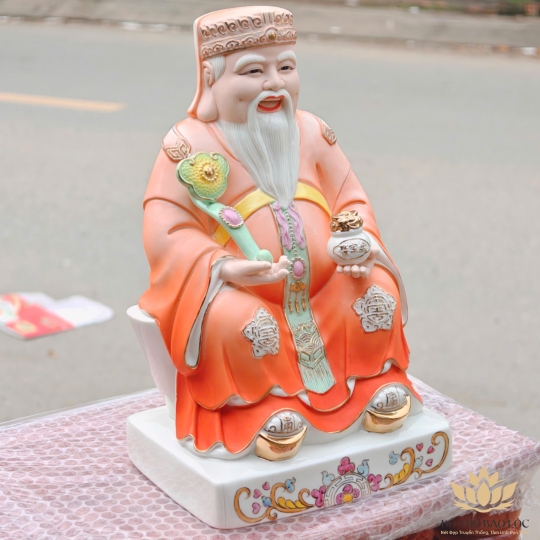 Tượng Thần Tài Thổ Địa sứ đức hóa cao cao cấp cao 31cm