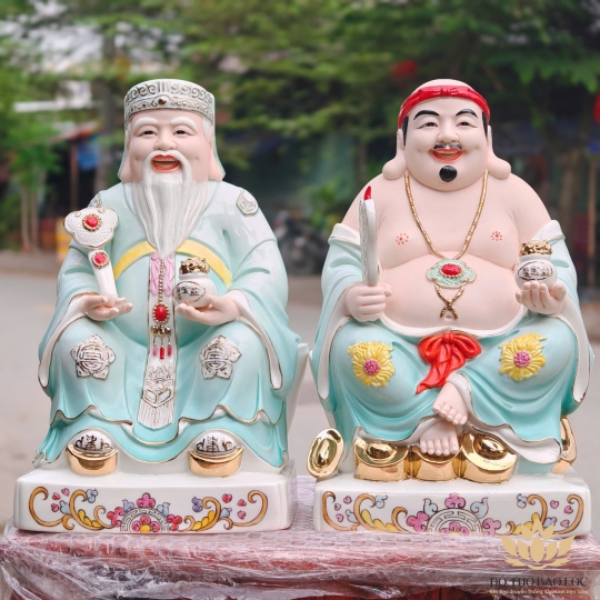 Tượng Thần Tài Thổ Địa sứ đức hóa cao cao cấp cao 31cm