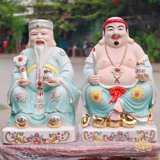 Tượng Thần Tài Thổ Địa sứ đức hóa cao cao cấp cao 31cm