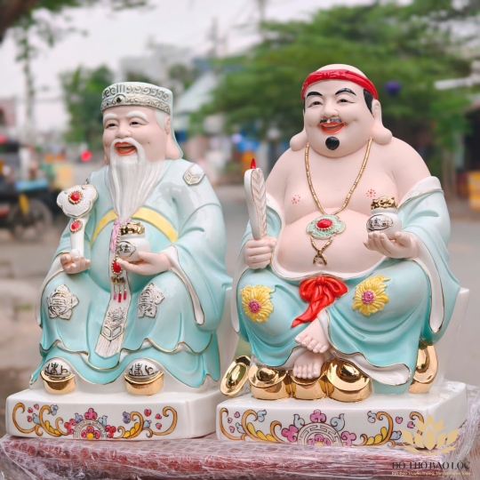 Tượng Thần Tài Thổ Địa sứ đức hóa cao cao cấp cao 31cm