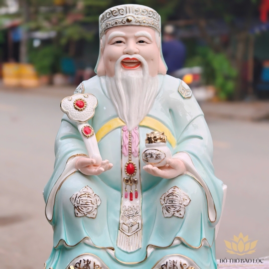 Tượng Thần Tài Thổ Địa sứ đức hóa cao cao cấp cao 31cm