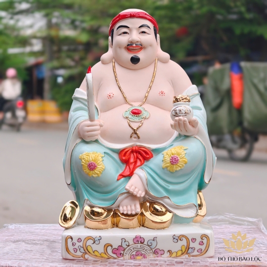 Tượng Thần Tài Thổ Địa sứ đức hóa cao cao cấp cao 31cm