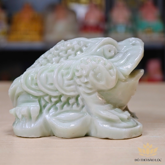 Tượng Cóc phong thủy chiêu tài, thu hút tài lộc bằng đá tự nhiên